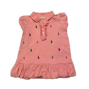 🏇HP🏇 Ralph Lauren Baby Girls Embroidered Dress Size 12 months- Pink